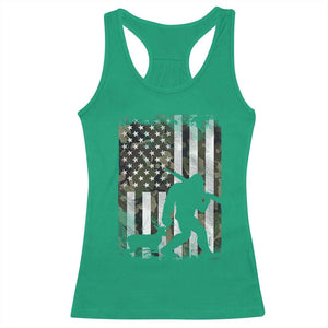 Bigfoot Deer Hunting Racerback Tank Top Camo US Flag Deer Elk Buck Hunting Hunter Dad TS10 Irish Green Print Your Wear