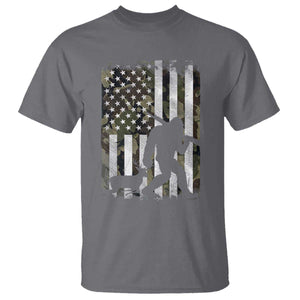 Bigfoot Deer Hunting T Shirt Camo US Flag Deer Elk Buck Hunting Hunter Dad TS10 Charcoal Print Your Wear