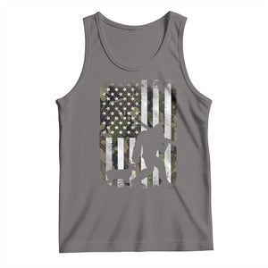 Bigfoot Deer Hunting Tank Top Camo US Flag Deer Elk Buck Hunting Hunter Dad TS10 Deep Heather Print Your Wear