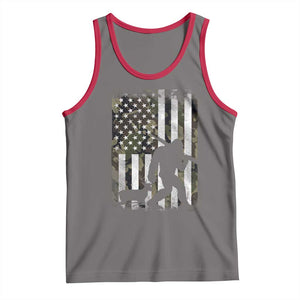 Bigfoot Deer Hunting Tank Top Camo US Flag Deer Elk Buck Hunting Hunter Dad TS10 Deep Heather Red Print Your Wear
