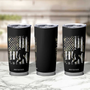 Bigfoot Deer Hunting Tumbler Cup Camo US Flag Deer Elk Buck Hunting Hunter Dad TS10 Print Your Wear