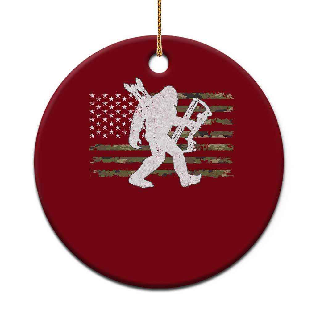 Bow Hunting Archer Bigfoot Ceramic Ornament Sasquatch Camo US Flag Hunter Dad TS10 1pc Red Print Your Wear