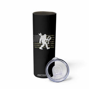 Bow Hunting Archer Bigfoot Skinny Tumbler Sasquatch Camo US Flag Hunter Dad TS10 Print Your Wear