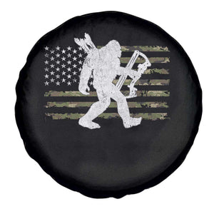 Bow Hunting Archer Bigfoot Spare Tire Cover Sasquatch Camo US Flag Hunter Dad TS10 Print Your Wear