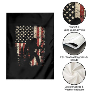 Bow Hunting Bigfoot America Flag Garden Flag Patriotic Sasquatch With Archer Hunter Dad TS10 Print Your Wear