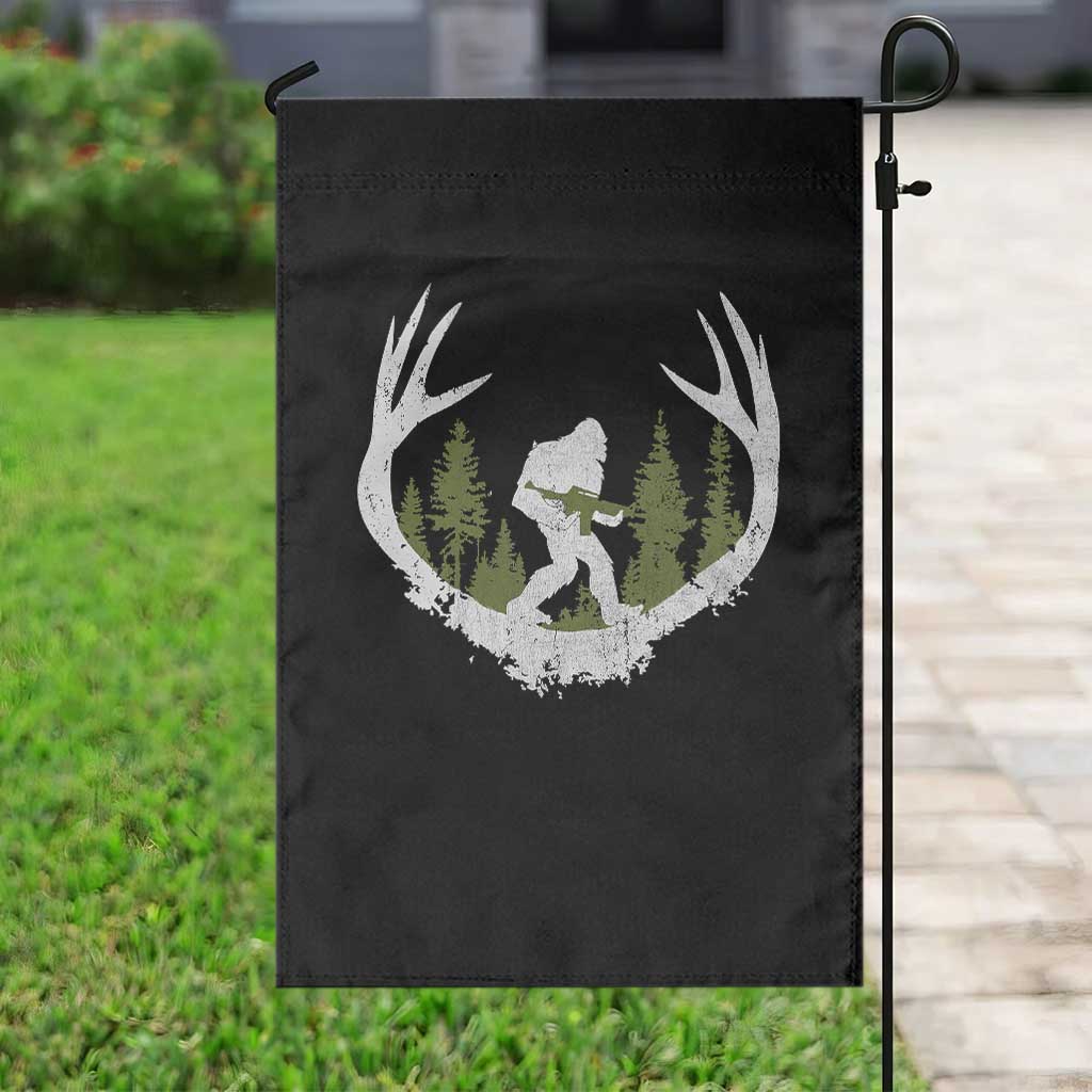 Bigfoot Gun Owner Garden Flag Retro Deer Hunting Sasquatch Hunter Dad TS10 Print Your Wear