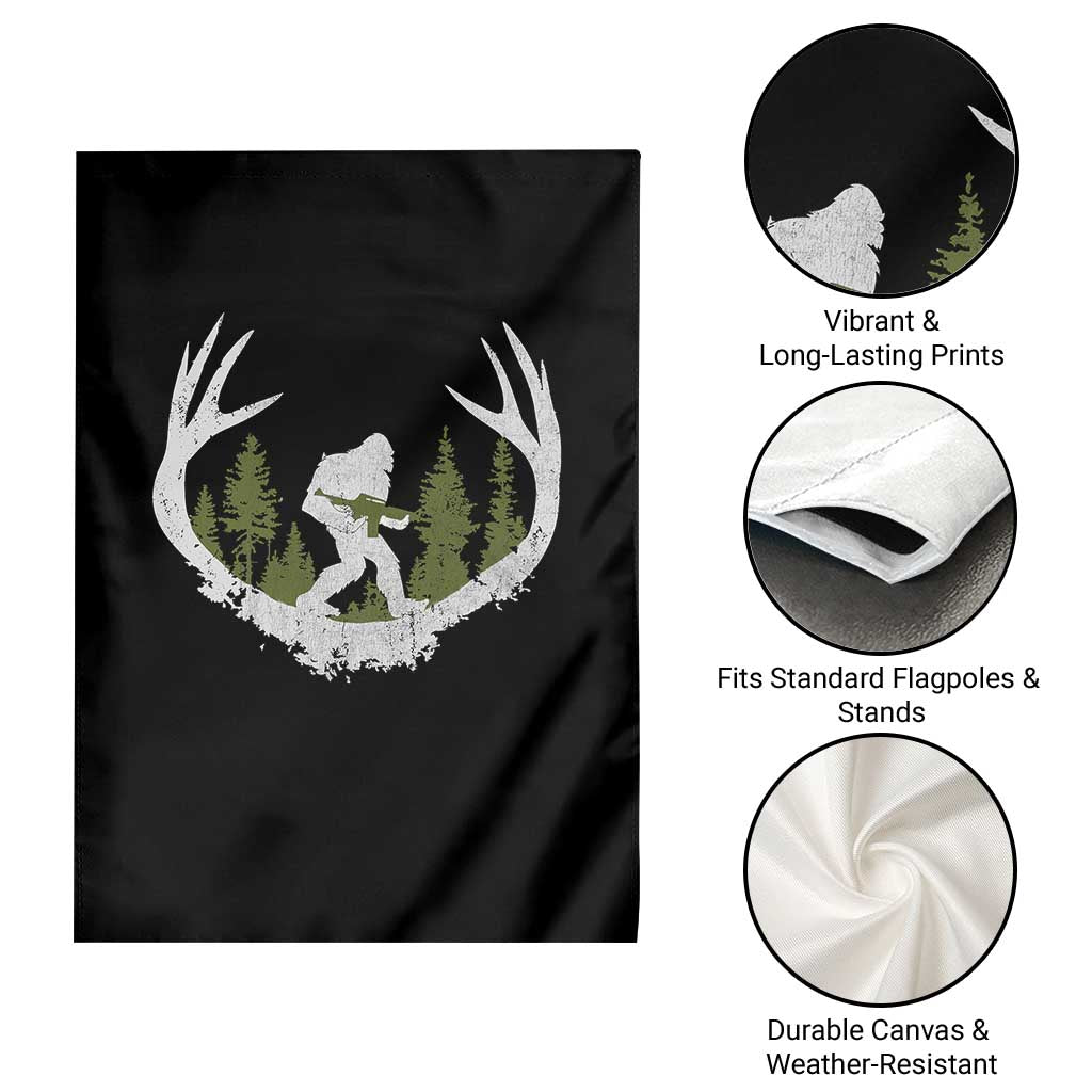 Bigfoot Gun Owner Garden Flag Retro Deer Hunting Sasquatch Hunter Dad TS10 Print Your Wear