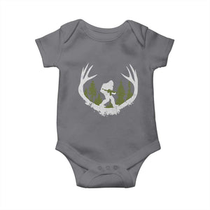 Bigfoot Gun Owner Baby Onesie Retro Deer Hunting Sasquatch Hunter Dad TS10 Charcoal Print Your Wear