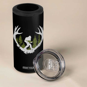 Bigfoot Gun Owner 4 in 1 Can Cooler Tumbler Retro Deer Hunting Sasquatch Hunter Dad TS10 Print Your Wear