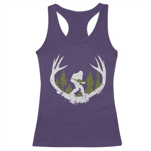 Bigfoot Gun Owner Racerback Tank Top Retro Deer Hunting Sasquatch Hunter Dad TS10 Purple Print Your Wear