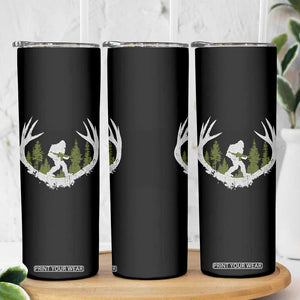 Bigfoot Gun Owner Skinny Tumbler Retro Deer Hunting Sasquatch Hunter Dad TS10 Print Your Wear
