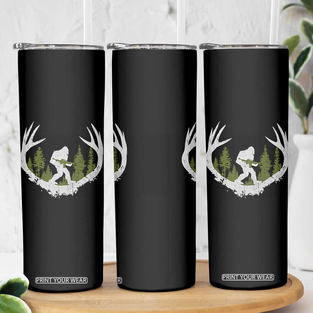 Bigfoot Gun Owner Skinny Tumbler Retro Deer Hunting Sasquatch Hunter Dad TS10 Print Your Wear