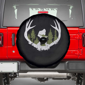 Bigfoot Gun Owner Spare Tire Cover Retro Deer Hunting Sasquatch Hunter Dad TS10 Black Print Your Wear