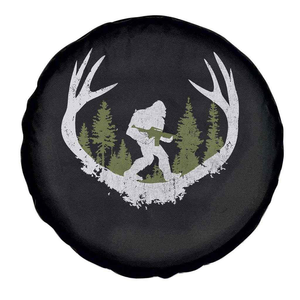 Bigfoot Gun Owner Spare Tire Cover Retro Deer Hunting Sasquatch Hunter Dad TS10 Print Your Wear