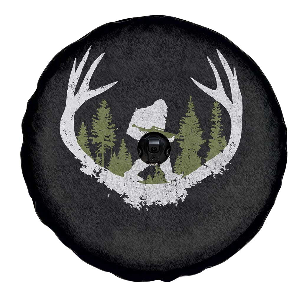 Bigfoot Gun Owner Spare Tire Cover Retro Deer Hunting Sasquatch Hunter Dad TS10 Print Your Wear