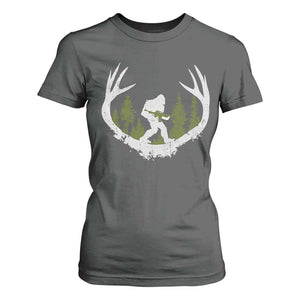 Bigfoot Gun Owner T Shirt For Women Retro Deer Hunting Sasquatch Hunter Dad TS10 Dark Heather Print Your Wear