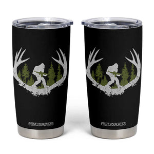 Bigfoot Gun Owner Tumbler Cup Retro Deer Hunting Sasquatch Hunter Dad TS10 Black Print Your Wear
