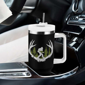 Bigfoot Gun Owner Tumbler With Handle Retro Deer Hunting Sasquatch Hunter Dad TS10 Print Your Wear