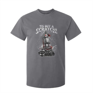 Funny Tis But A Scratch Medieval Warrior Knight T Shirt For Kid Funny Gift Sarcastic Quote TS10 Charcoal Print Your Wear