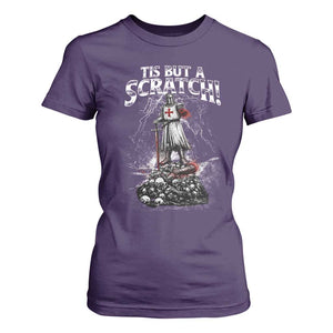Funny Tis But A Scratch Medieval Warrior Knight T Shirt For Women Funny Gift Sarcastic Quote TS10 Purple Print Your Wear