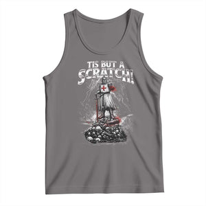 Funny Tis But A Scratch Medieval Warrior Knight Tank Top Funny Gift Sarcastic Quote TS10 Deep Heather Print Your Wear