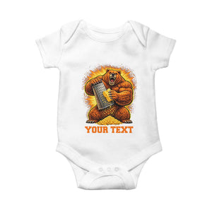 Personalized BF Angry Bear Grating Cheese Baby Onesie Custom Text Football Fans TS10 White Print Your Wear