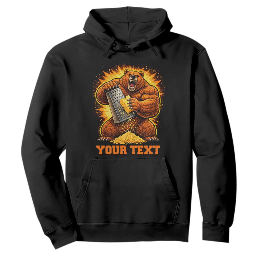 Personalized BF Angry Bear Grating Cheese Hoodie Custom Text Football Fans TS10 Black Print Your Wear
