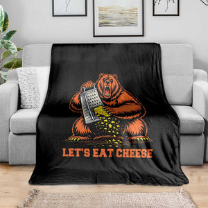 Angry Bear Grating Let's Eat Cheese Throw Blanket CFB Game Day Sport Fan TS10 Print Your Wear