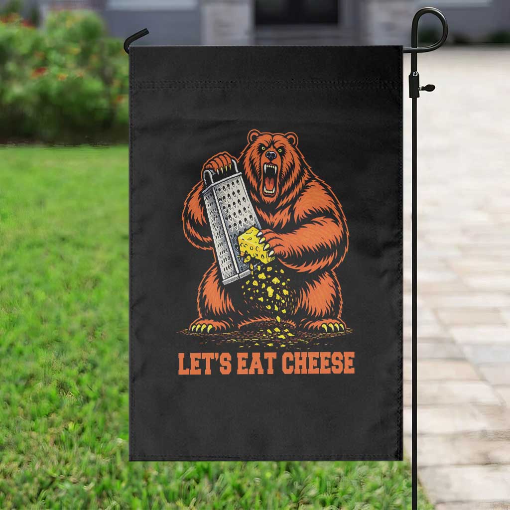 Angry Bear Grating Let's Eat Cheese Garden Flag CFB Game Day Sport Fan TS10 Print Your Wear