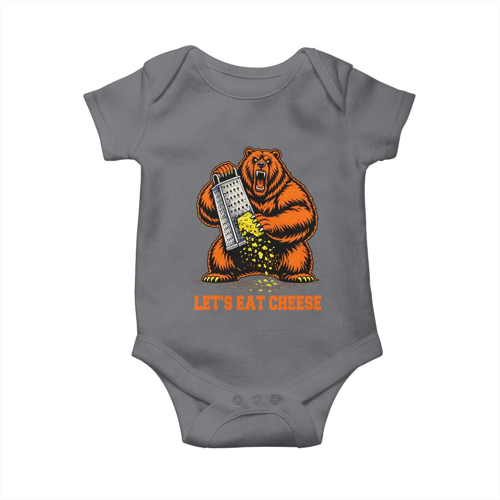 Angry Bear Grating Let's Eat Cheese Baby Onesie CFB Game Day Sport Fan TS10 Charcoal Print Your Wear