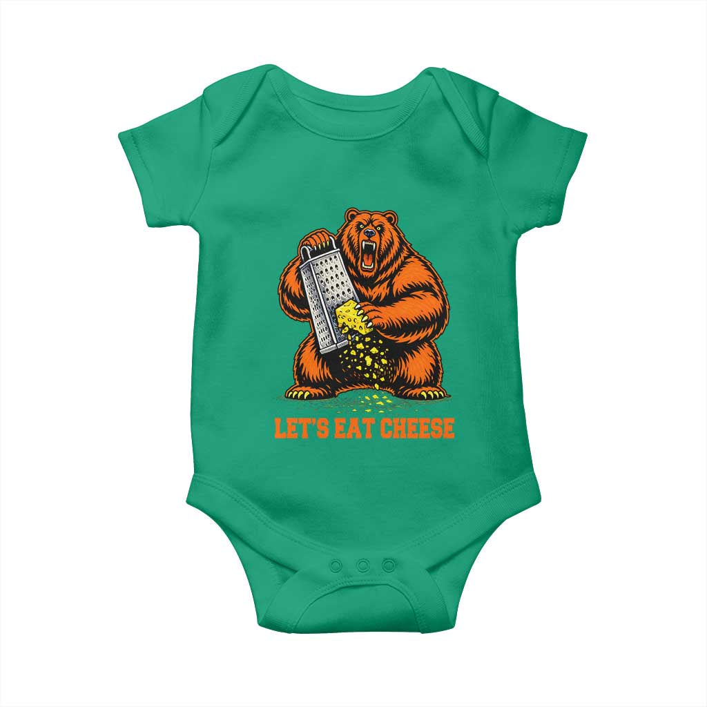 Angry Bear Grating Let's Eat Cheese Baby Onesie CFB Game Day Sport Fan TS10 Irish Green Print Your Wear