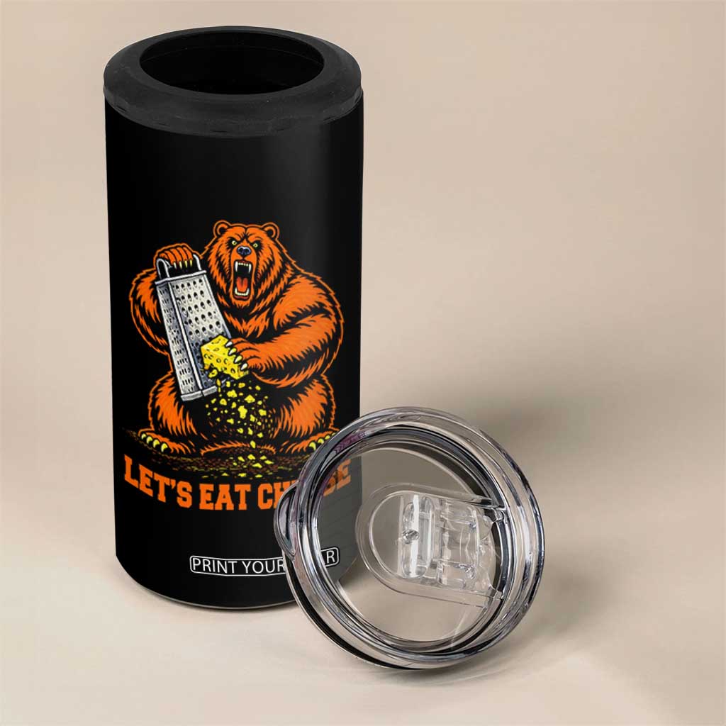 Angry Bear Grating Let's Eat Cheese 4 in 1 Can Cooler Tumbler CFB Game Day Sport Fan TS10 Print Your Wear