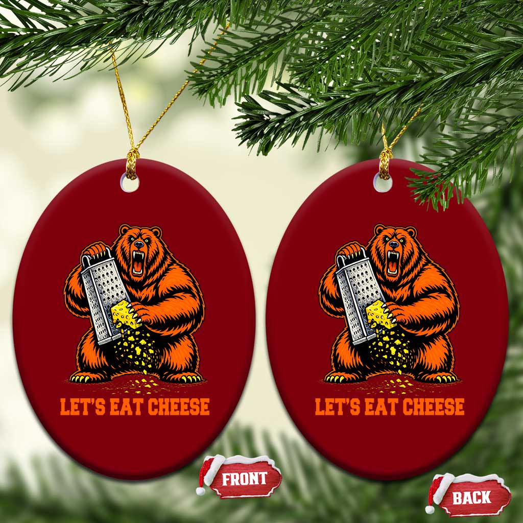 Angry Bear Grating Let's Eat Cheese Ceramic Ornament CFB Game Day Sport Fan TS10 Print Your Wear