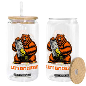 Angry Bear Grating Let's Eat Cheese Glass Can CFB Game Day Sport Fan TS10 Print Your Wear