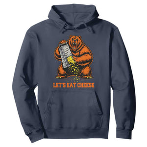Angry Bear Grating Let's Eat Cheese Hoodie CFB Game Day Sport Fan TS10 Navy Print Your Wear