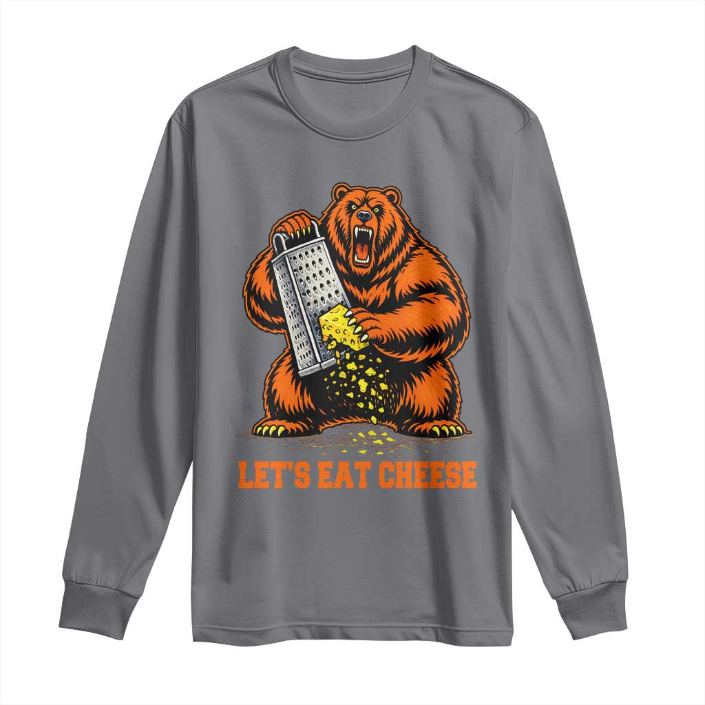 Angry Bear Grating Let's Eat Cheese Long Sleeve Shirt CFB Game Day Sport Fan TS10 Charcoal Print Your Wear