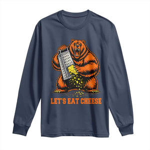 Angry Bear Grating Let's Eat Cheese Long Sleeve Shirt CFB Game Day Sport Fan TS10 Navy Print Your Wear
