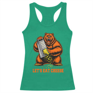 Angry Bear Grating Let's Eat Cheese Racerback Tank Top CFB Game Day Sport Fan TS10 Irish Green Print Your Wear