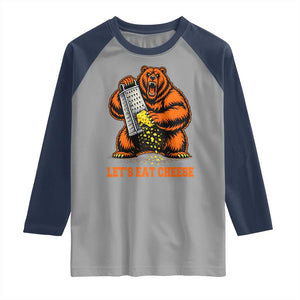 Angry Bear Grating Let's Eat Cheese Raglan Shirt CFB Game Day Sport Fan TS10 Sport Gray Navy Print Your Wear
