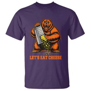 Angry Bear Grating Let's Eat Cheese T Shirt CFB Game Day Sport Fan TS10 Purple Print Your Wear