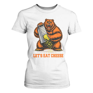 Angry Bear Grating Let's Eat Cheese T Shirt For Women CFB Game Day Sport Fan TS10 White Print Your Wear
