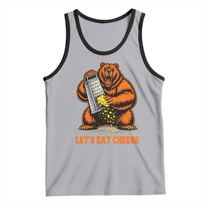 Angry Bear Grating Let's Eat Cheese Tank Top CFB Game Day Sport Fan TS10 Athletic Heather Black Print Your Wear