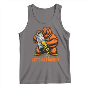 Angry Bear Grating Let's Eat Cheese Tank Top CFB Game Day Sport Fan TS10 Deep Heather Print Your Wear