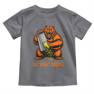 Angry Bear Grating Let's Eat Cheese Toddler T Shirt CFB Game Day Sport Fan TS10 Charcoal Print Your Wear