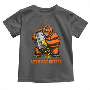Angry Bear Grating Let's Eat Cheese Toddler T Shirt CFB Game Day Sport Fan TS10 Dark Heather Print Your Wear