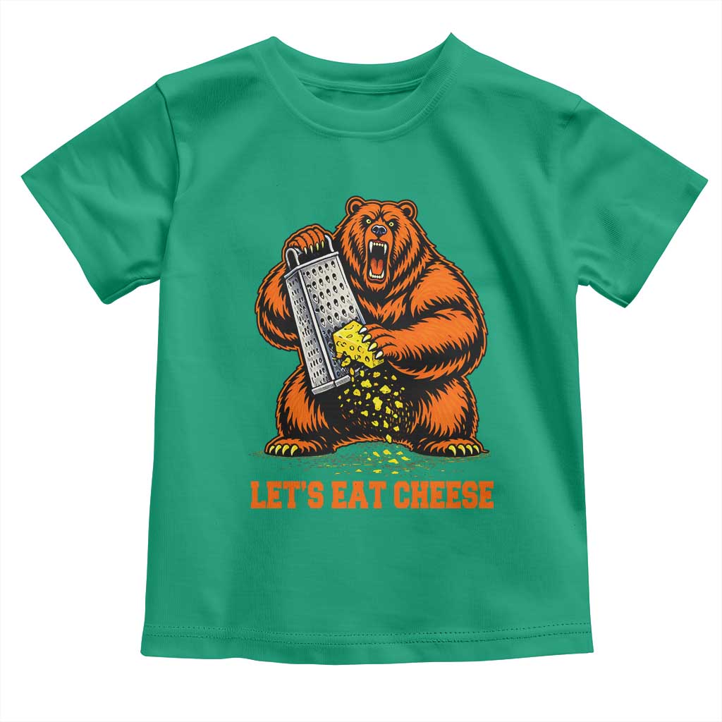 Angry Bear Grating Let's Eat Cheese Toddler T Shirt CFB Game Day Sport Fan TS10 Irish Green Print Your Wear