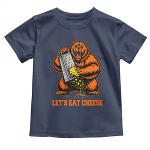 Angry Bear Grating Let's Eat Cheese Toddler T Shirt CFB Game Day Sport Fan TS10 Navy Print Your Wear