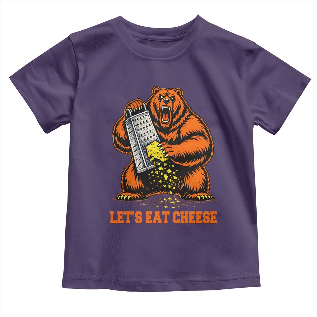 Angry Bear Grating Let's Eat Cheese Toddler T Shirt CFB Game Day Sport Fan TS10 Purple Print Your Wear