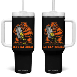 Angry Bear Grating Let's Eat Cheese Tumbler With Handle CFB Game Day Sport Fan TS10 One Size: 40 oz Black Print Your Wear