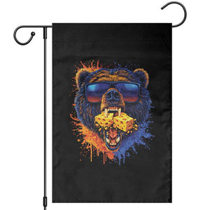 Angry Bear Lets Eat Cheese Garden Flag CFB Game Day Sport Fan TS10 Black Print Your Wear